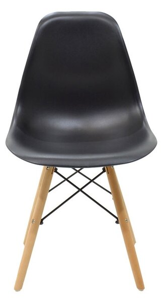 Set mobilier studenti masa si scaune dining, 3 buc, Relish, Negru, 80x80x73 cm
