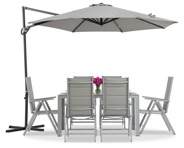 Garden Point Pesaro 3 м антрацитен градински чадър