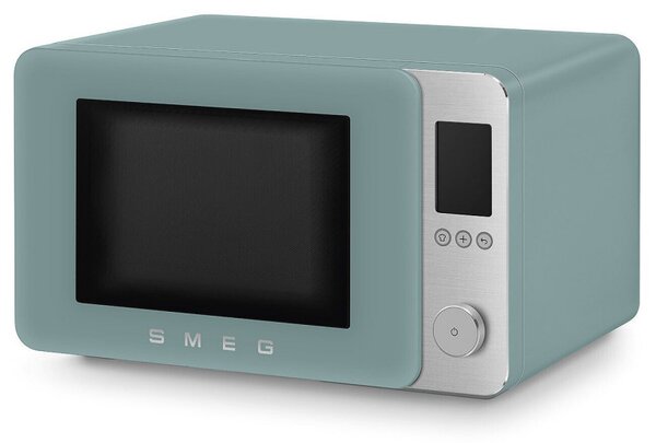 Комбинирана микровълнова фурна с горещ въздух SMEG Collezione MOC02EGMEU, 900W, 27 л, 25 програми, Плавно затваряне, Индивидуални настройки, Зелен
