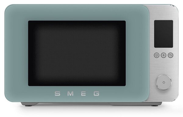 Комбинирана микровълнова фурна с горещ въздух SMEG Collezione MOC02EGMEU, 900W, 27 л, 25 програми, Плавно затваряне, Индивидуални настройки, Зелен