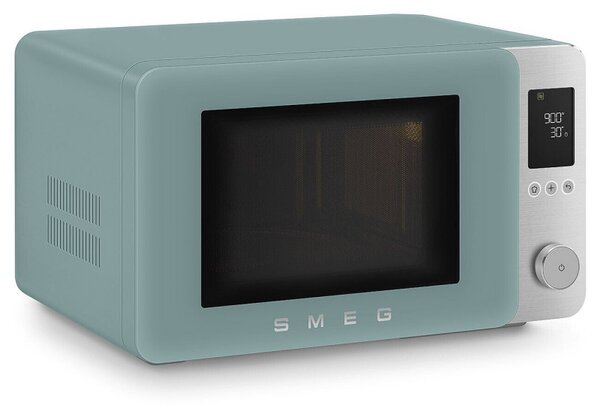 Комбинирана микровълнова фурна с горещ въздух SMEG Collezione MOC02EGMEU, 900W, 27 л, 25 програми, Плавно затваряне, Индивидуални настройки, Зелен