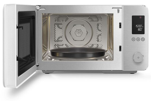 Комбинирана микровълнова фурна с горещ въздух SMEG Collezione MOC02WHMEU, 900W, 27 л, 25 програми, Плавно затваряне, Индивидуални настройки, Бял мат