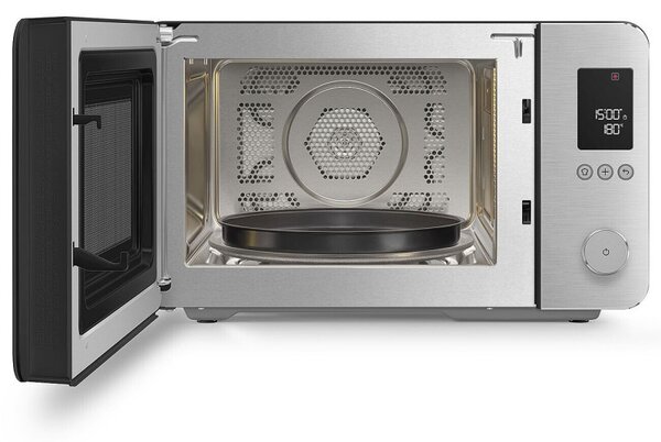 Комбинирана микровълнова фурна с горещ въздух SMEG Collezione MOC02BLMEU, 900W, 27 л, 25 програми, Плавно затваряне, Индивидуални настройки, Черен мат