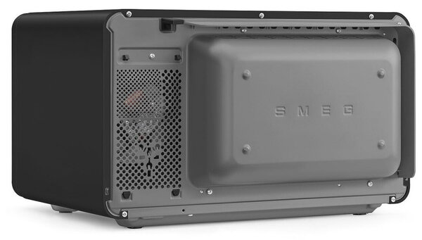 Комбинирана микровълнова фурна с горещ въздух SMEG Collezione MOC02BLMEU, 900W, 27 л, 25 програми, Плавно затваряне, Индивидуални настройки, Черен мат