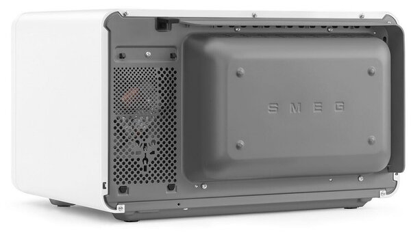 Комбинирана микровълнова фурна с горещ въздух SMEG Collezione MOC02WHMEU, 900W, 27 л, 25 програми, Плавно затваряне, Индивидуални настройки, Бял мат