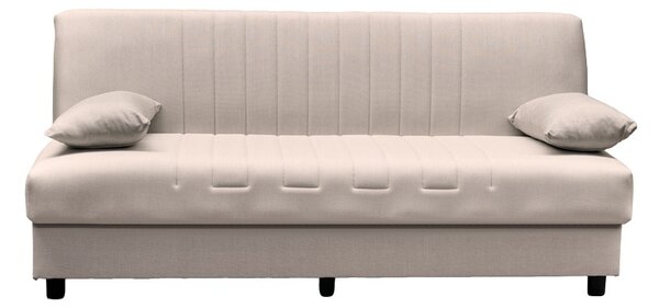 Разтегателен диван с място за съхранение „Ромина“, бежов, 180x75x85 см
