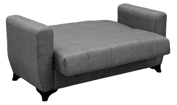 Разтегателен диван с място за съхранение „Модесто“, сив, 155x75x85 см