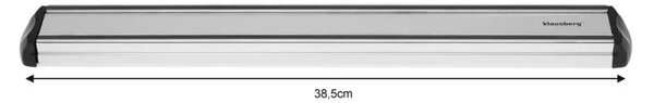 Магнитна стойка за ножове Klausberg KB 7247, 38.5 см, Инокс/черен