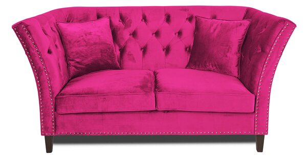 Двуместен диван Chesterfield Queen в цвят вишна, 175/92/92 см