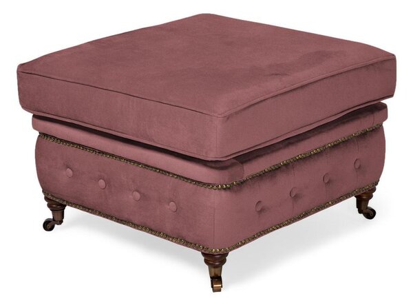 Табуретка Chesterfield в цвят рустик розово, 75х70х45 см