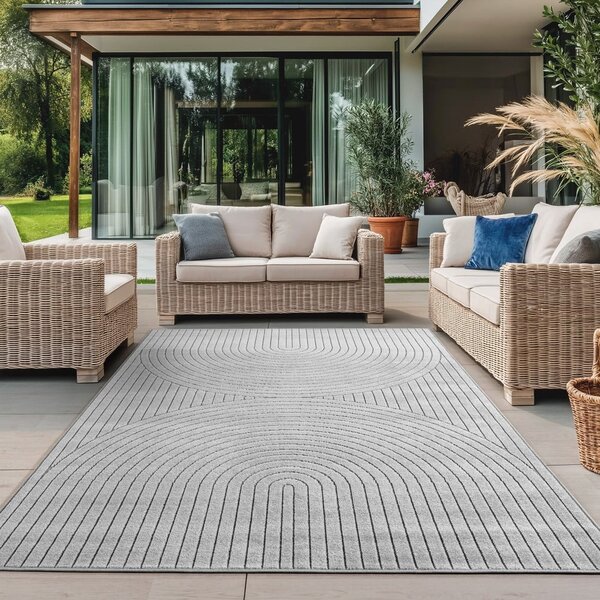 Сив килим за открито и закрито 80x150 cm Nova 1201 – Ayyildiz Carpets