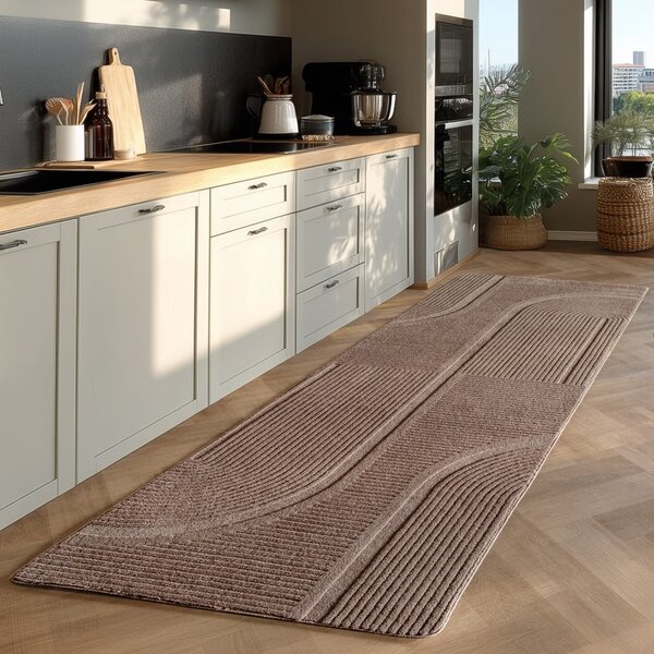Бежова пътека подходяща за пране 80x250 cm Pompei 1612 – Ayyildiz Carpets