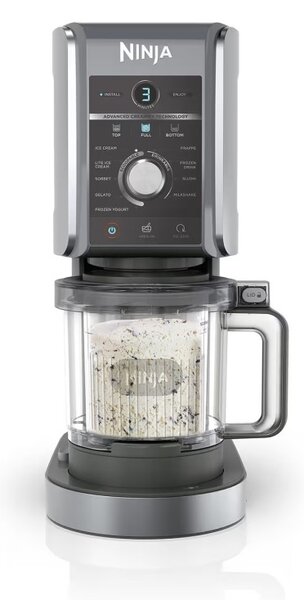 Машина за сладолед Ninja Creami Deluxe NC502EU, 800W, 10 програми, 2 контейнера по 709 мл, CREAMify, Черен