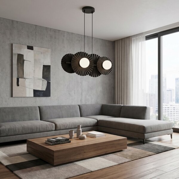 Подвесен полилей на кабел UMBRA 4xG9/8W/230V, черен