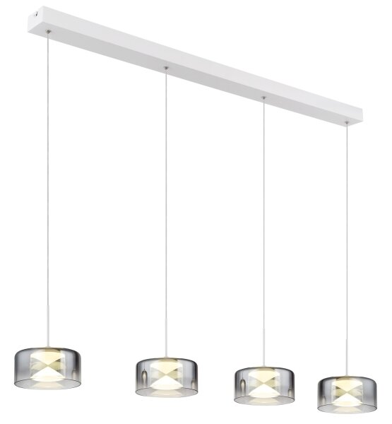 Globo 16024-4WR - LED полилей на кабел BELINDA LED/24W/230V бял/димчат