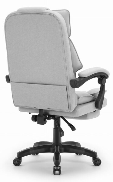 Ергономичен офис стол HC-1031 с поставка за крака - сив