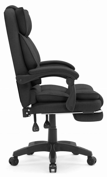 Ергономичен офис стол HC-1031 с поставка за крака - черен