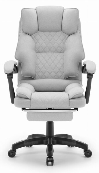Ергономичен офис стол HC-1031 с поставка за крака - сив