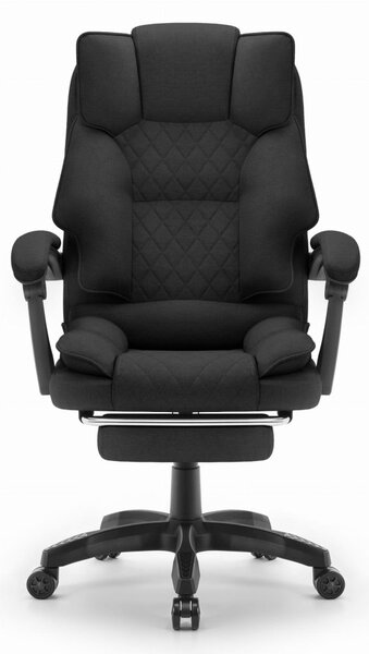 Ергономичен офис стол HC-1031 с поставка за крака - черен