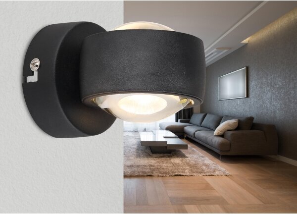 Globo 78290B - LED стенен аплик RANDI LED/7W/230V 3000K черен