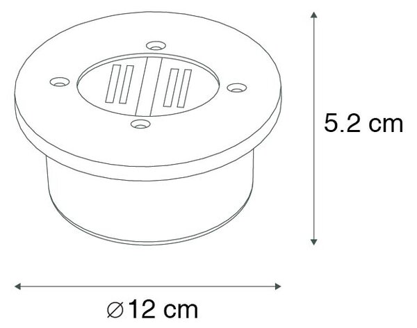 Комплект от 5 модерни наземни прожектора стоманени IP44 соларни - Tiny