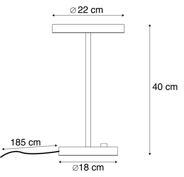 Модерна лампа за маса бронз с LED - диско