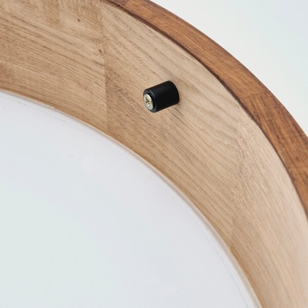 Brilagi - LED RGBW димируем таванен плафон CARVALHO 2xE27/9W/230V Wi‑Fi дъб Ø 37,5 см