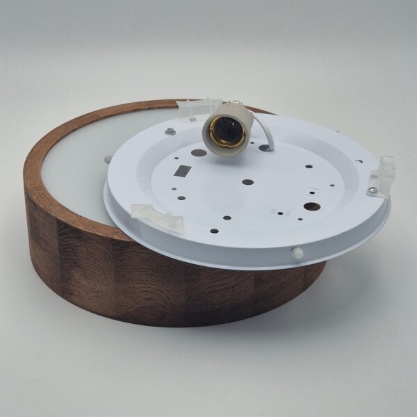 Brilagi - LED RGBW димируема плафонна лампа CARVALHO 1xE27/9W/230V Wi‑Fi дъб Ø 27,5 см