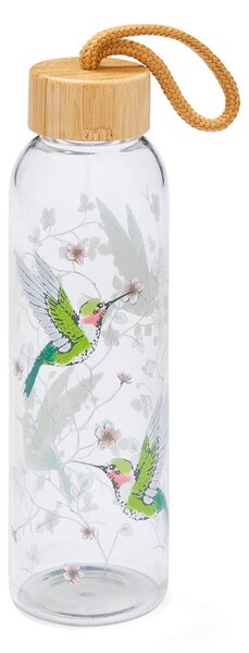 Зелена стъклена бутилка 500 ml Hummingbirds - Cooksmart ®