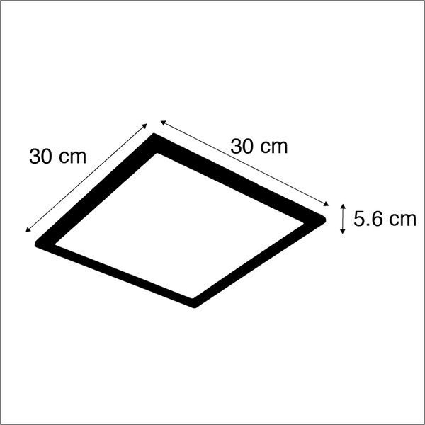 Модерен LED панел бял с LED 30 cm - Orch