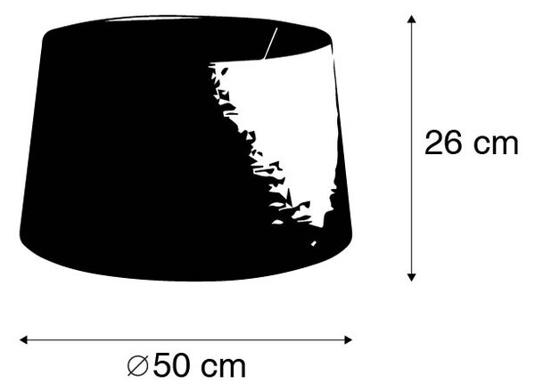 Ленен абажур бял 50/40/26