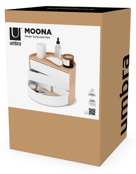 Въртящ се органайзер за баня в естествен цвят Moona – Umbra