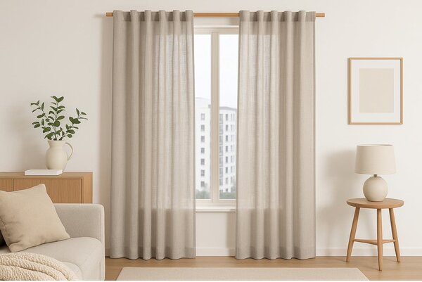 Бежово перде 140x250 cm Valeta – Restilo