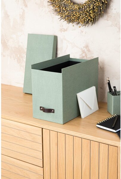 Зелен картонен органайзер за докумнети Johan Canvas Paper Laminate – Bigso