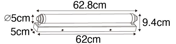 Стенна лампа бяла със злато с LED 3-степенно димиране IP44 - Yordi