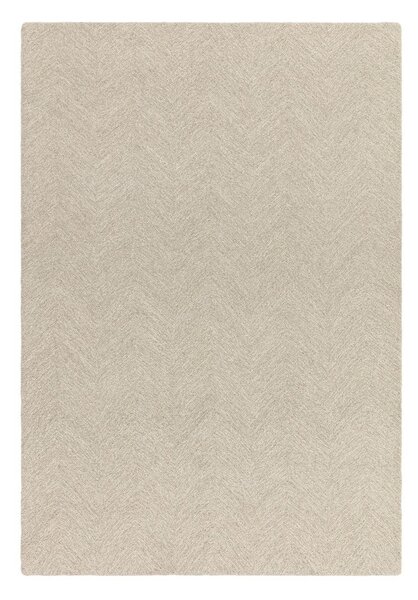 Кремав ръчно изработен килим със смес от вълна 120x170 cm Theodore Chevron – Asiatic Carpets