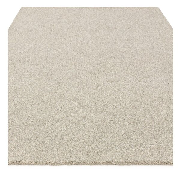 Кремав ръчно изработен килим със смес от вълна 120x170 cm Theodore Chevron – Asiatic Carpets