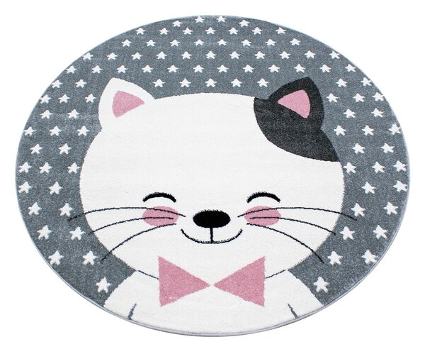 Розово-сив детски килим ø 120 cm Kids – Ayyildiz Carpets