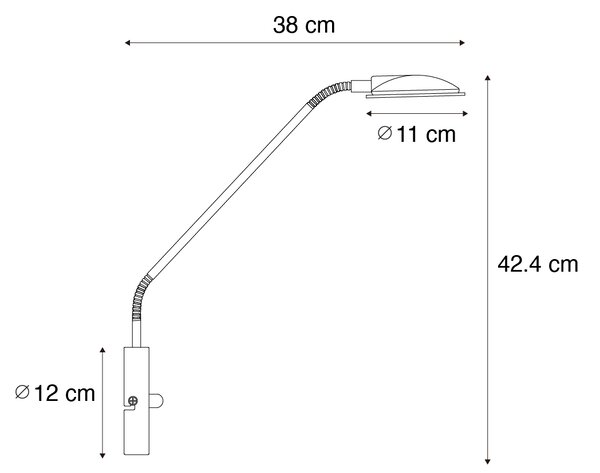 Модерен аплик от стомана с LED - Ева