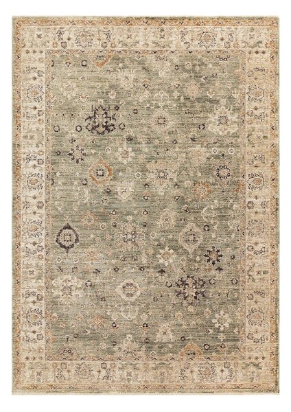 Зелена/бежова ръчно изработена пътека 67x240 cm Heriz Ornate – Asiatic Carpets