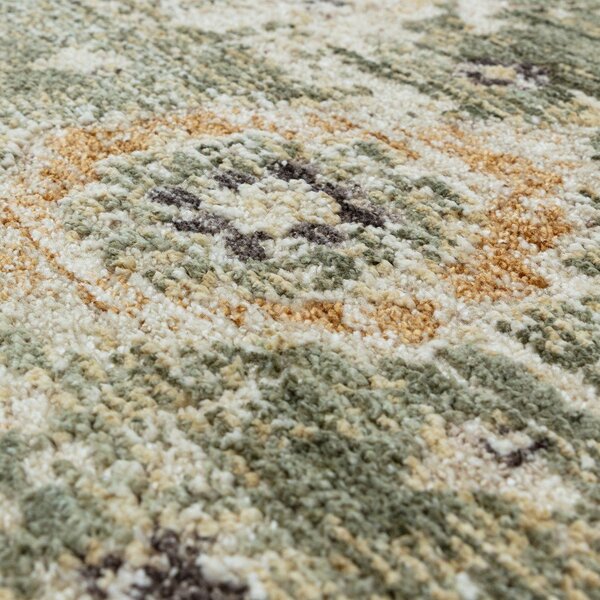 Зелена/бежова ръчно изработена пътека 67x240 cm Heriz Ornate – Asiatic Carpets
