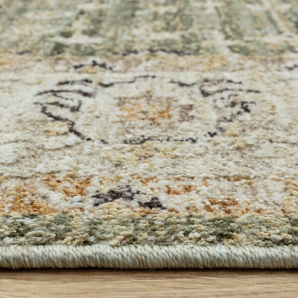 Зелена/бежова ръчно изработена пътека 67x240 cm Heriz Ornate – Asiatic Carpets