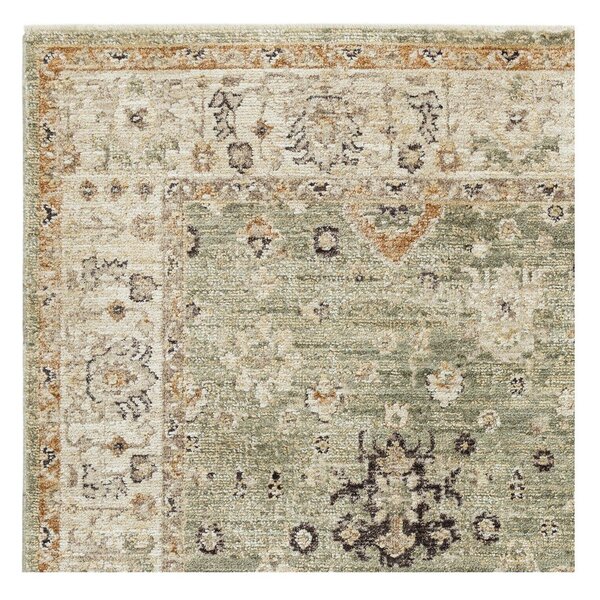 Зелена/бежова ръчно изработена пътека 67x240 cm Heriz Ornate – Asiatic Carpets