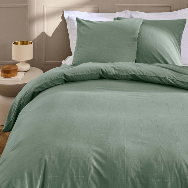Зелено двойно удължено спално бельо 240x220 cm Linella – douceur d'intérieur