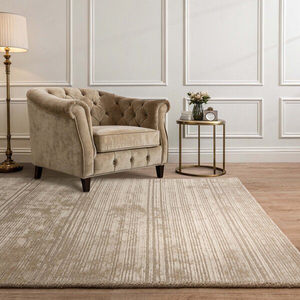 Бежов ръчно изработен килим със смес от вълна 120x170 cm Henley Sand – Asiatic Carpets