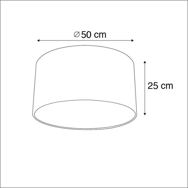 Велурен абажур с цветен дизайн 50/50/25