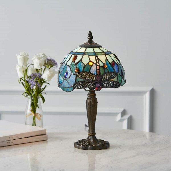 Endon 64088 - Настолна лампа Tiffany DRAGONFLY 1xE14/40W/230V Ø 20 см