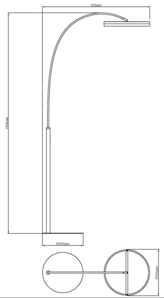Globo 67179S - LED димируема сензорна подова лампа DELLA 24W/230V 3000/4000/6000K