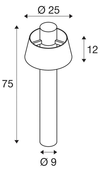 SLV Photoni 75, ръждив цвят, алуминий, височина 75 cm, Кафяв / ръждив, Алуминий