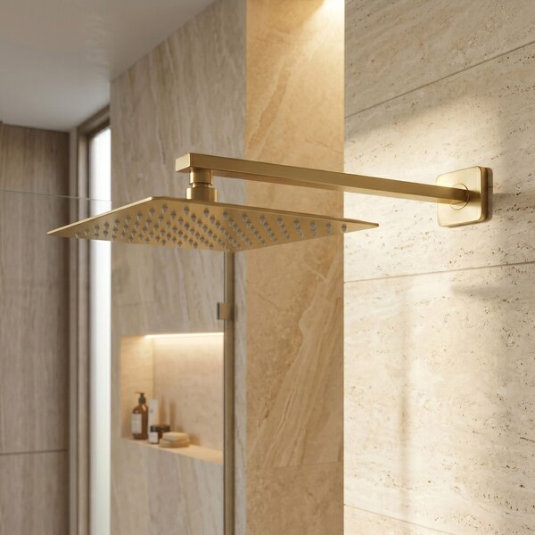 Квадратен душ пита REA JS-P015BG 25cm Brush Gold